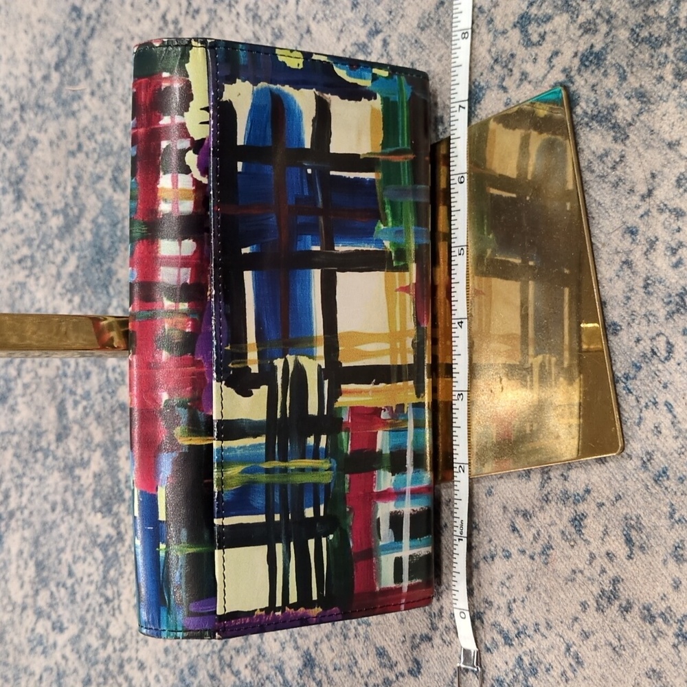 Vivienne Westwood Ernst Haeckel &Honey Tartan Plaid Graffiti Long Leather Wallet - Picture 4 of 16